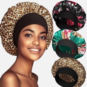 3 pack - Satin Hair Bonnet for Sleeping